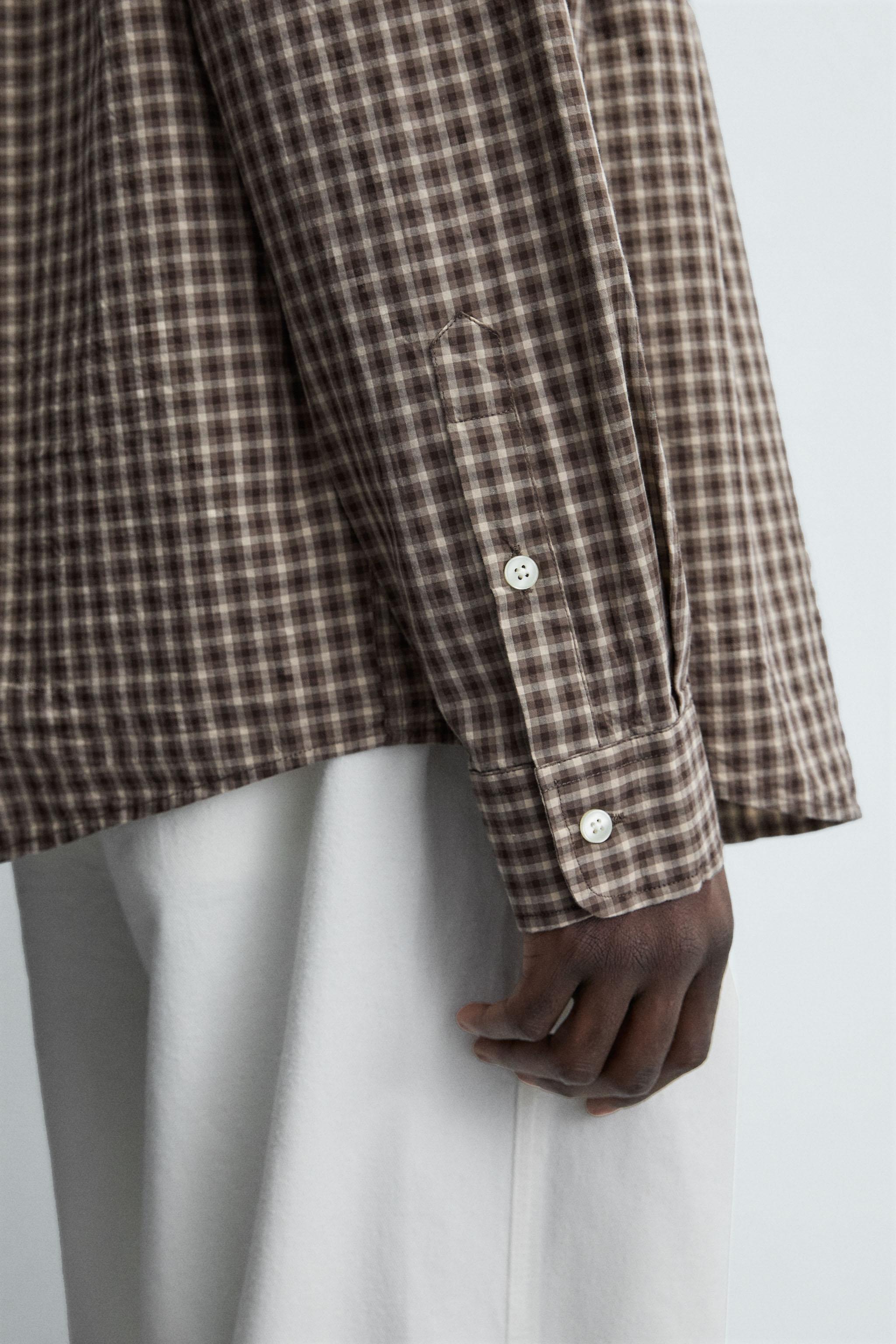 RELAXED FIT PLAID SHIRT